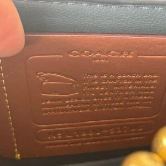 Coach 1941 Dinky Blue Denim With Tea Rose Shoulder Crossbody Bags 53706 - Picture 11 of 11